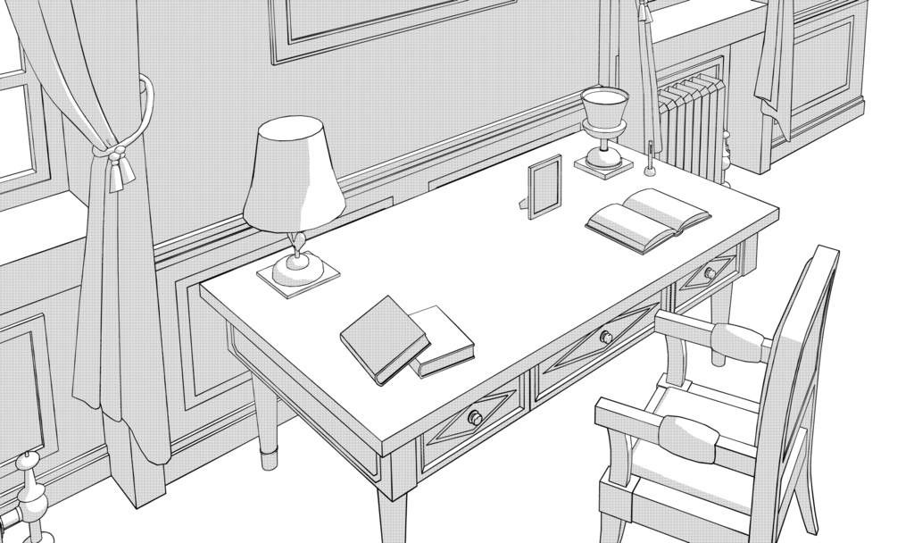 ホテルZ 202号室3D素材(cs3o)