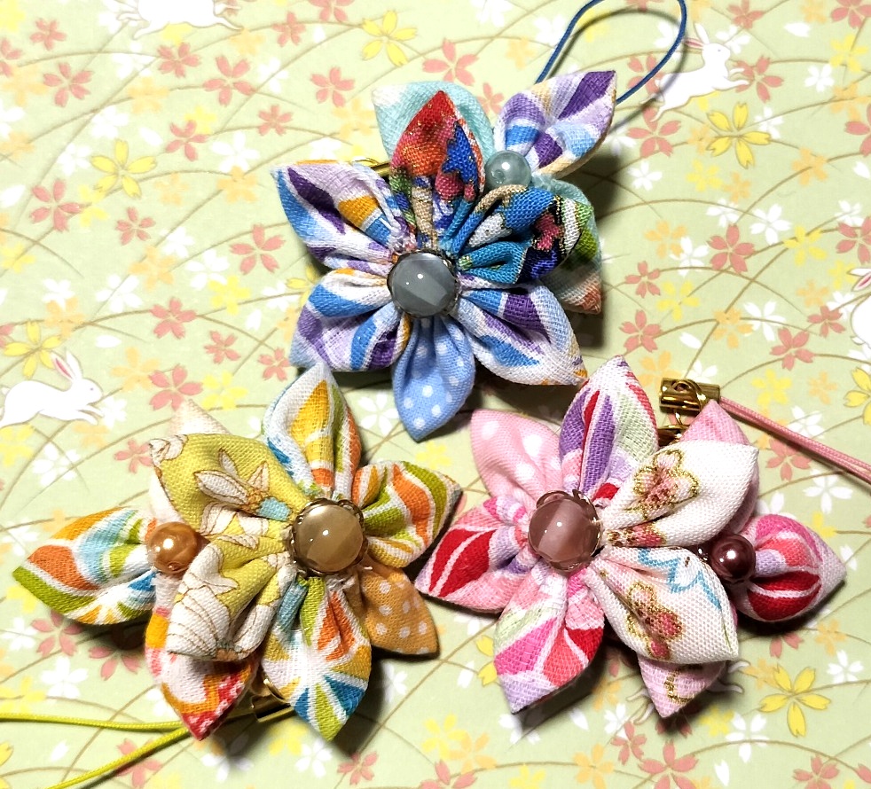 沖縄宝剣イメージ布つまみストラップA