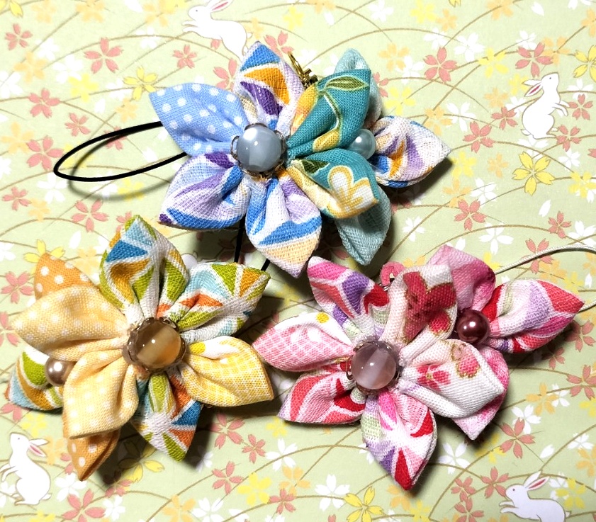 沖縄宝剣イメージ布つまみストラップB