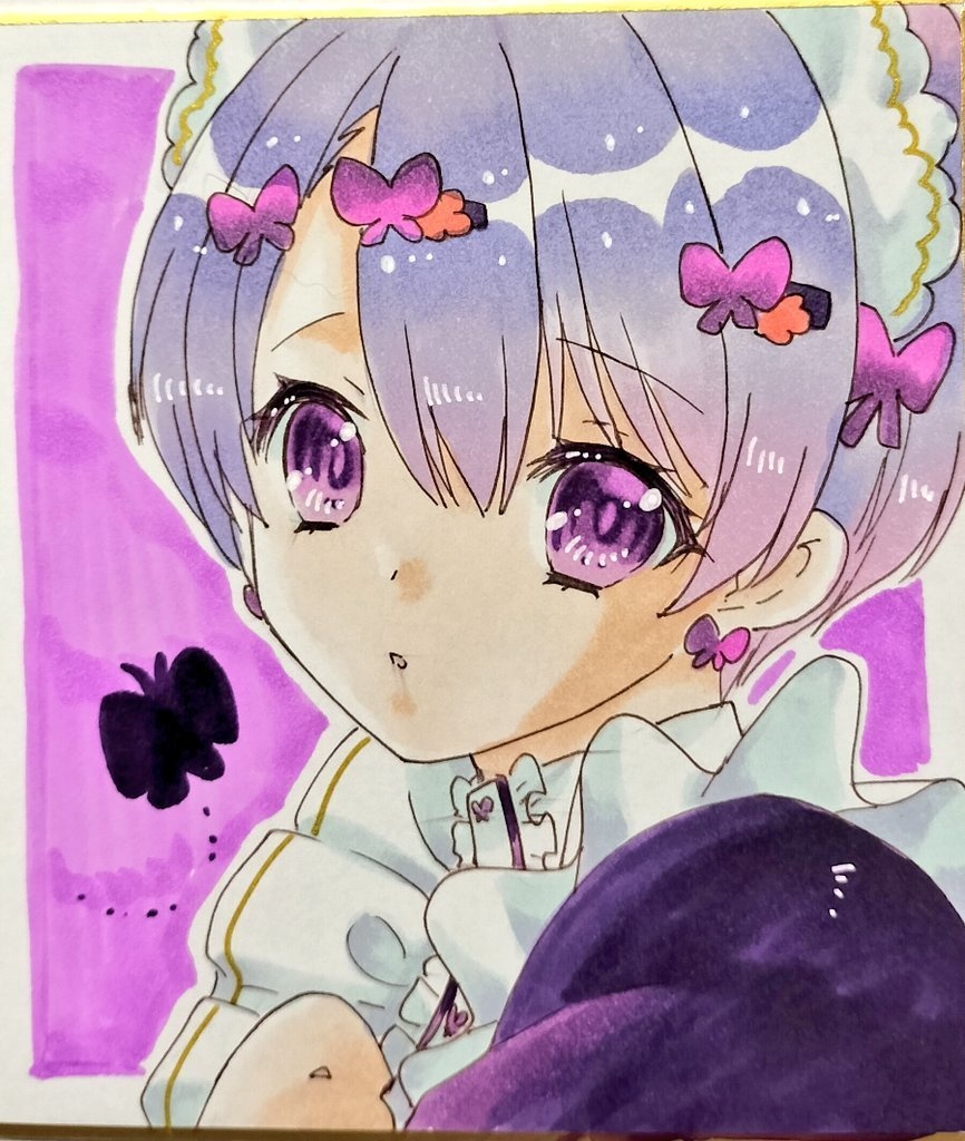 【小サイズ】カラバリ少女・紫メイド