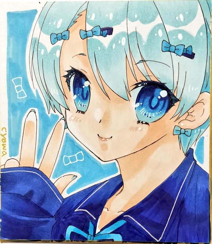 【小/B品】カラバリ少女・水色