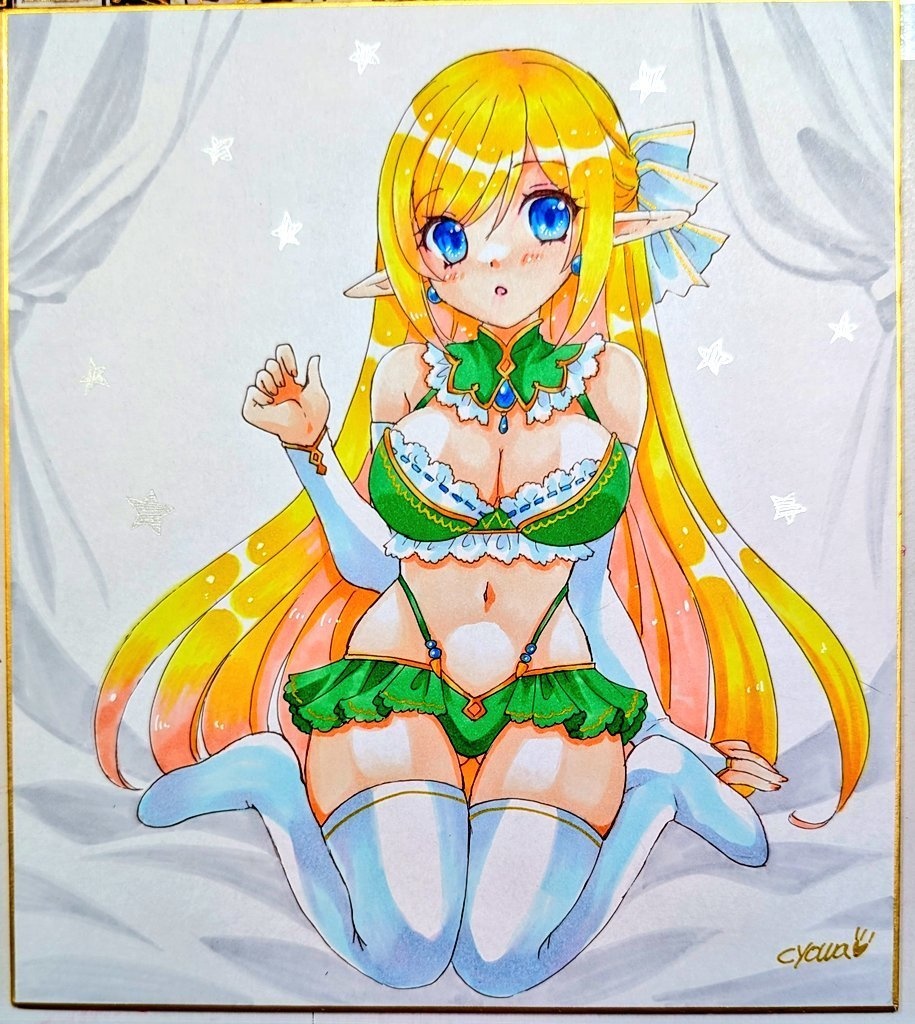 【大サイズ】白い寝室のエルフさん