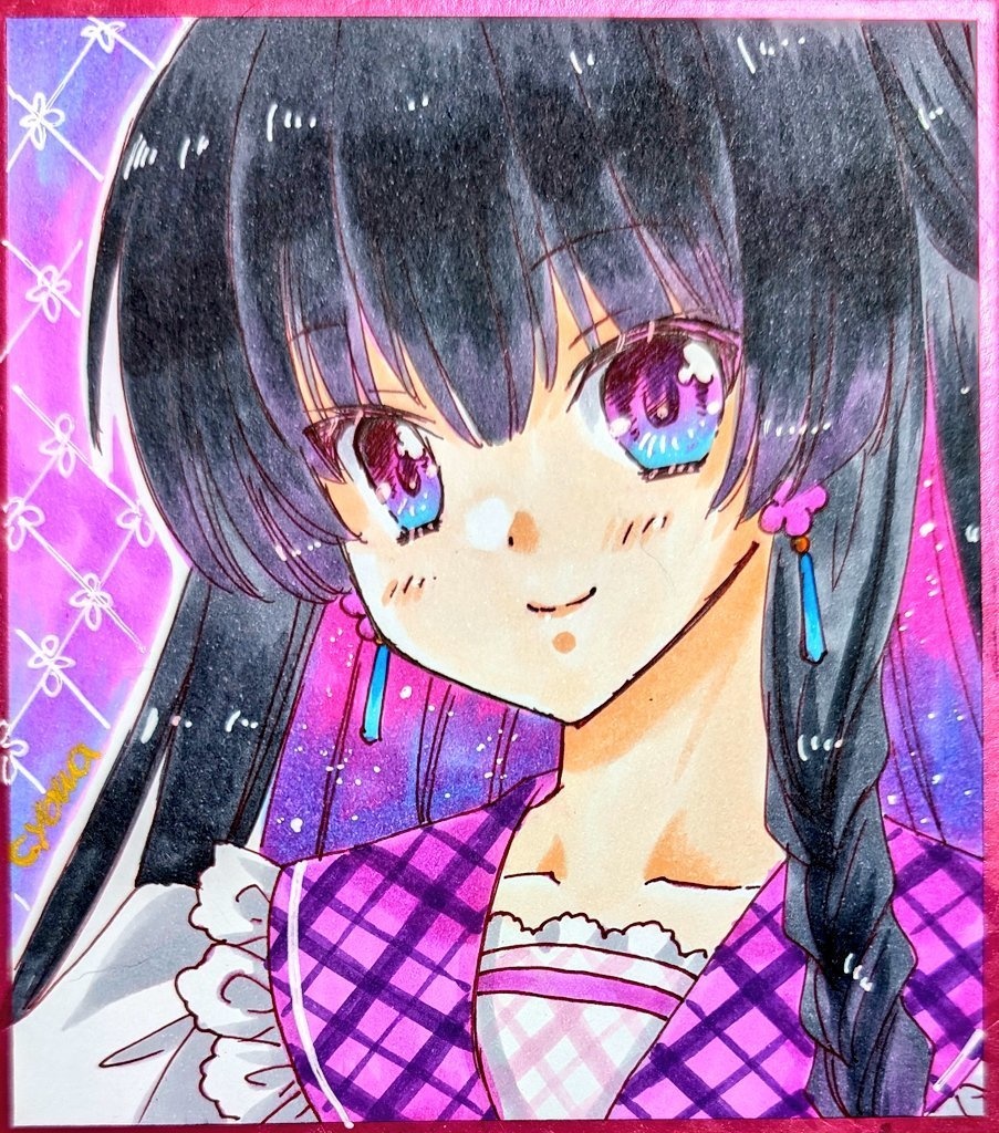 【小サイズ】黒髪お嬢さん