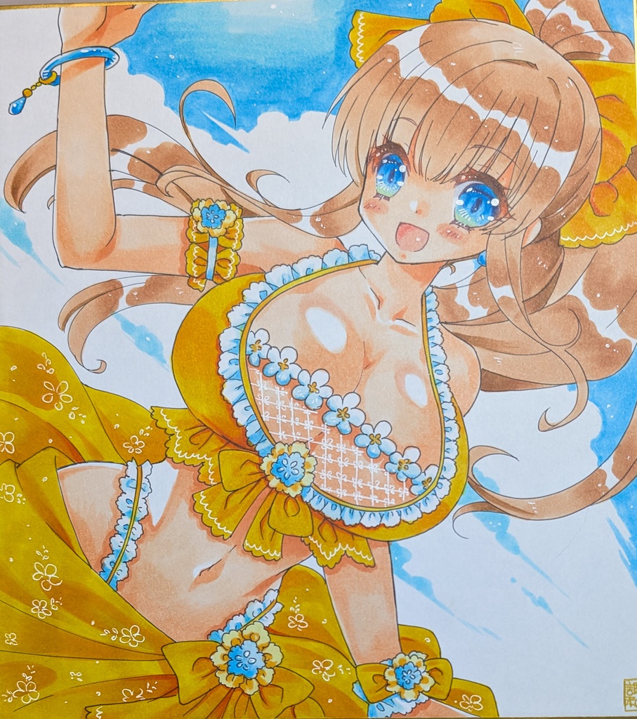 【大サイズ】夏のポニテ少女