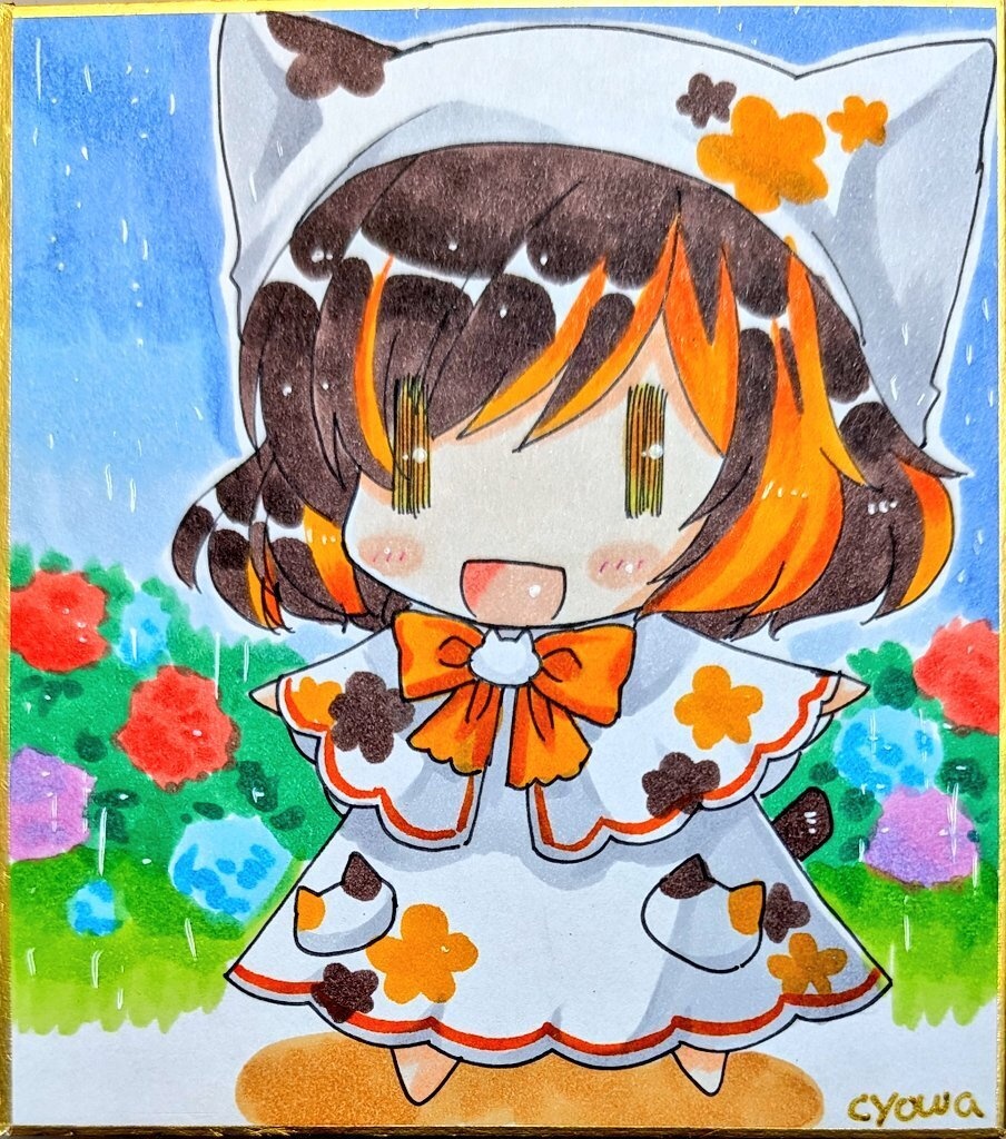 【小サイズ】雨猫みつまめ