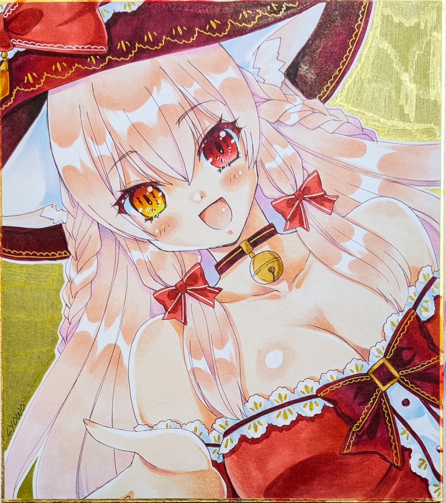 【大サイズ】赤魔女猫さん