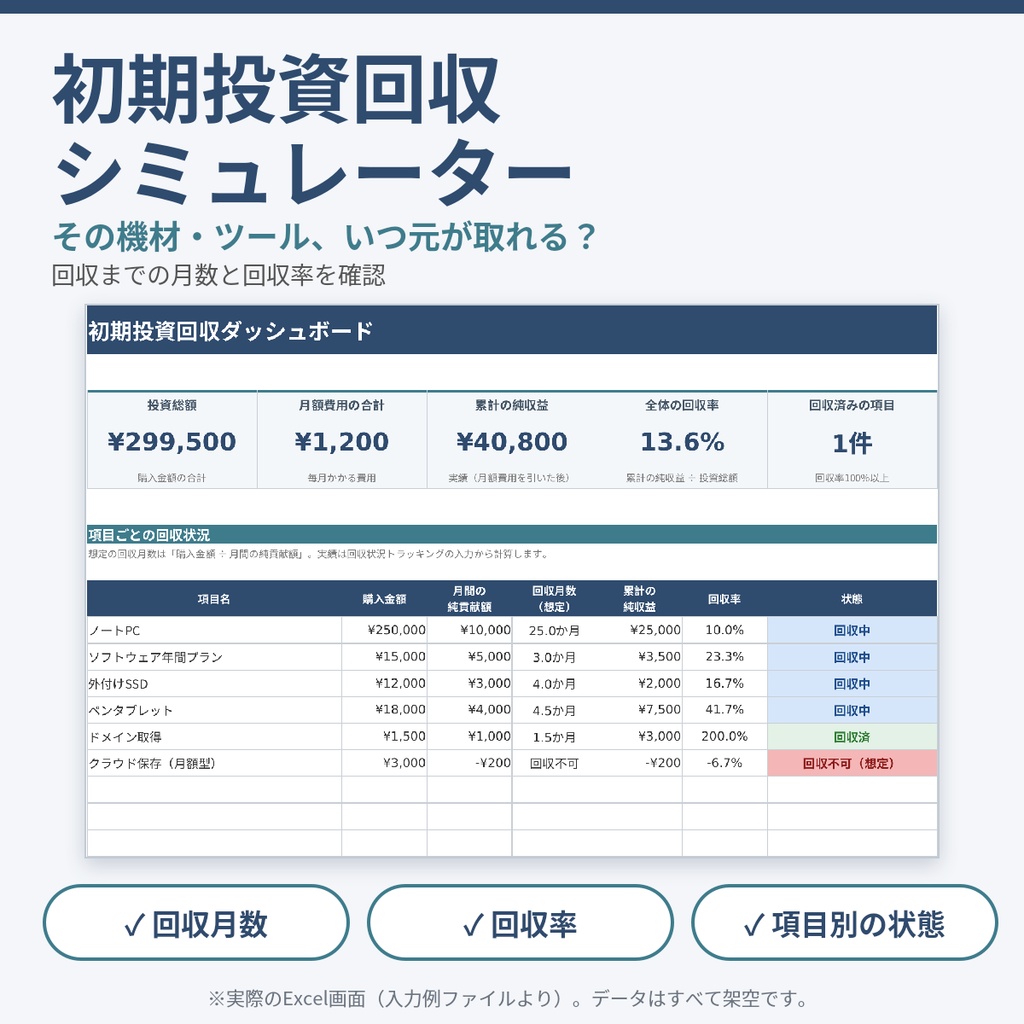 初期投資回収シミュレーター