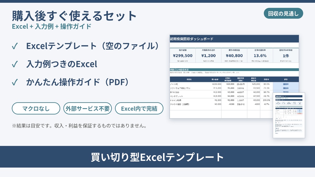 初期投資回収シミュレーター