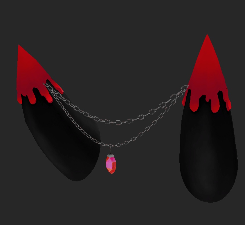 Drip Horns with Gemstone