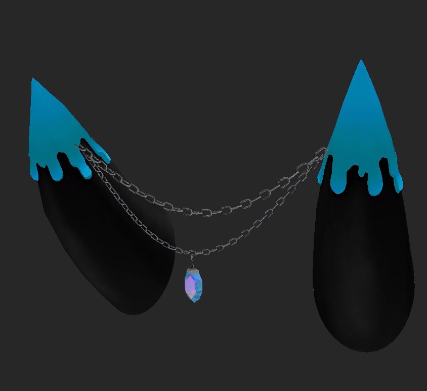 Drip Horns with Gemstone