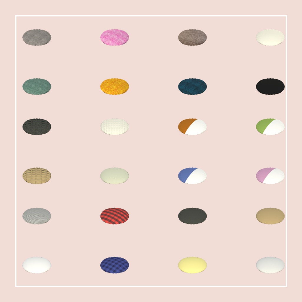 【VRChat想定】Cushion Set(72点)