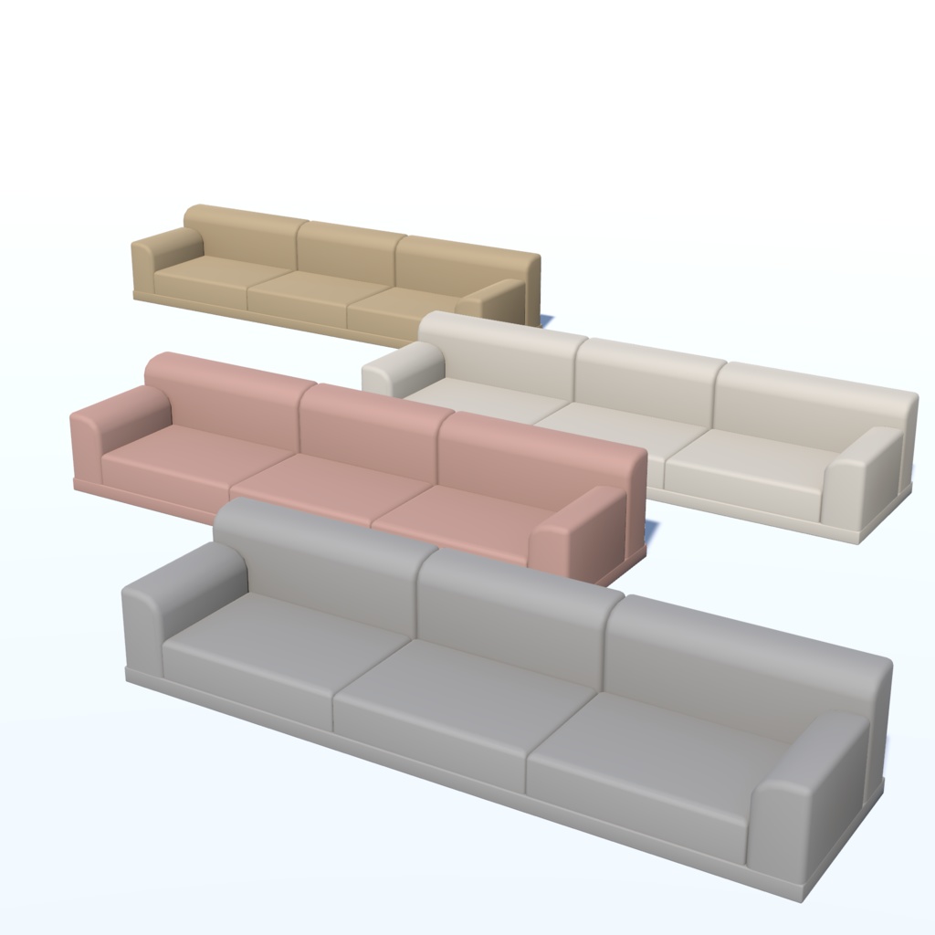 【VRChat想定】ソファセット(64点)
