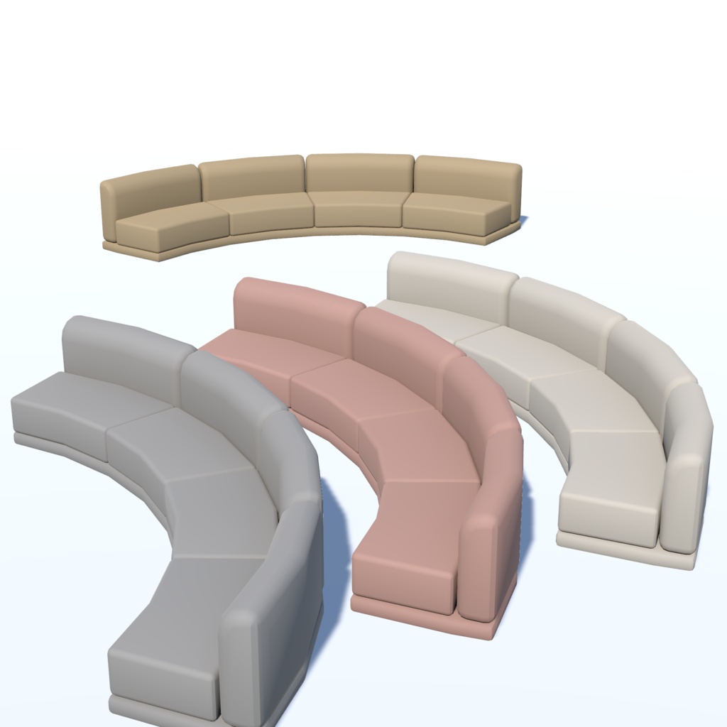 【VRChat想定】ソファセット(64点)
