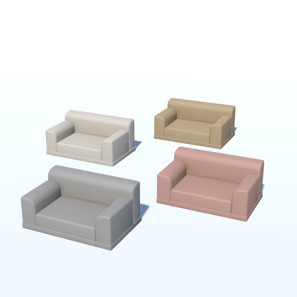 【VRChat想定】ソファセット(64点)