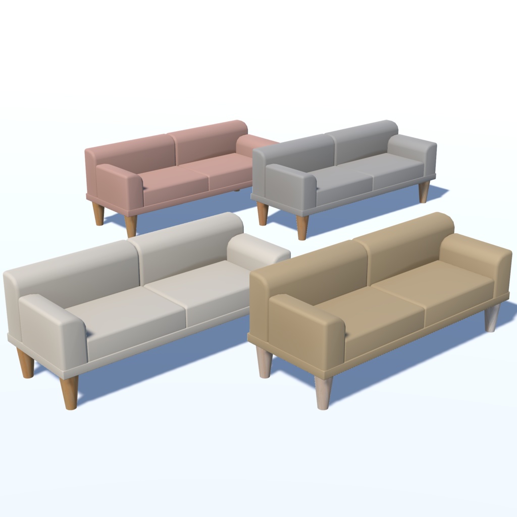 【VRChat想定】ソファセット(64点)