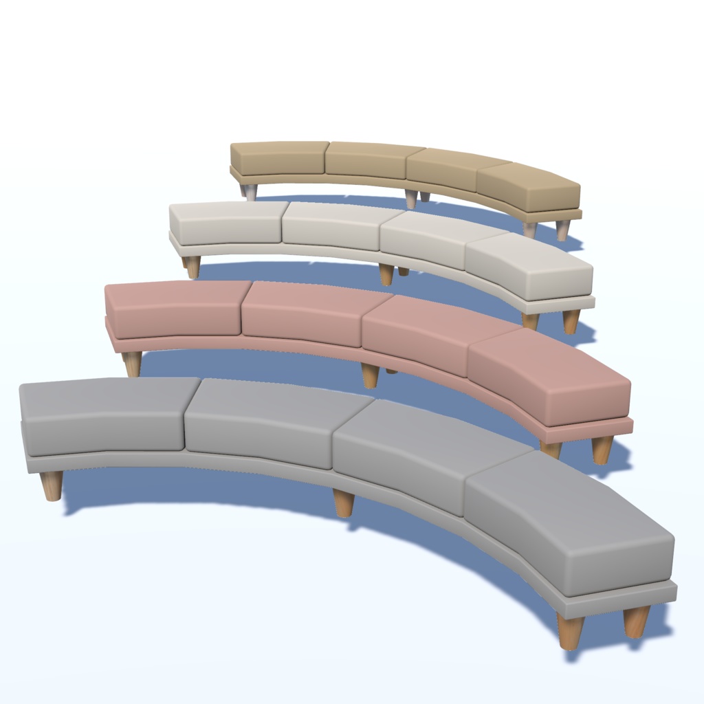【VRChat想定】ソファセット(64点)