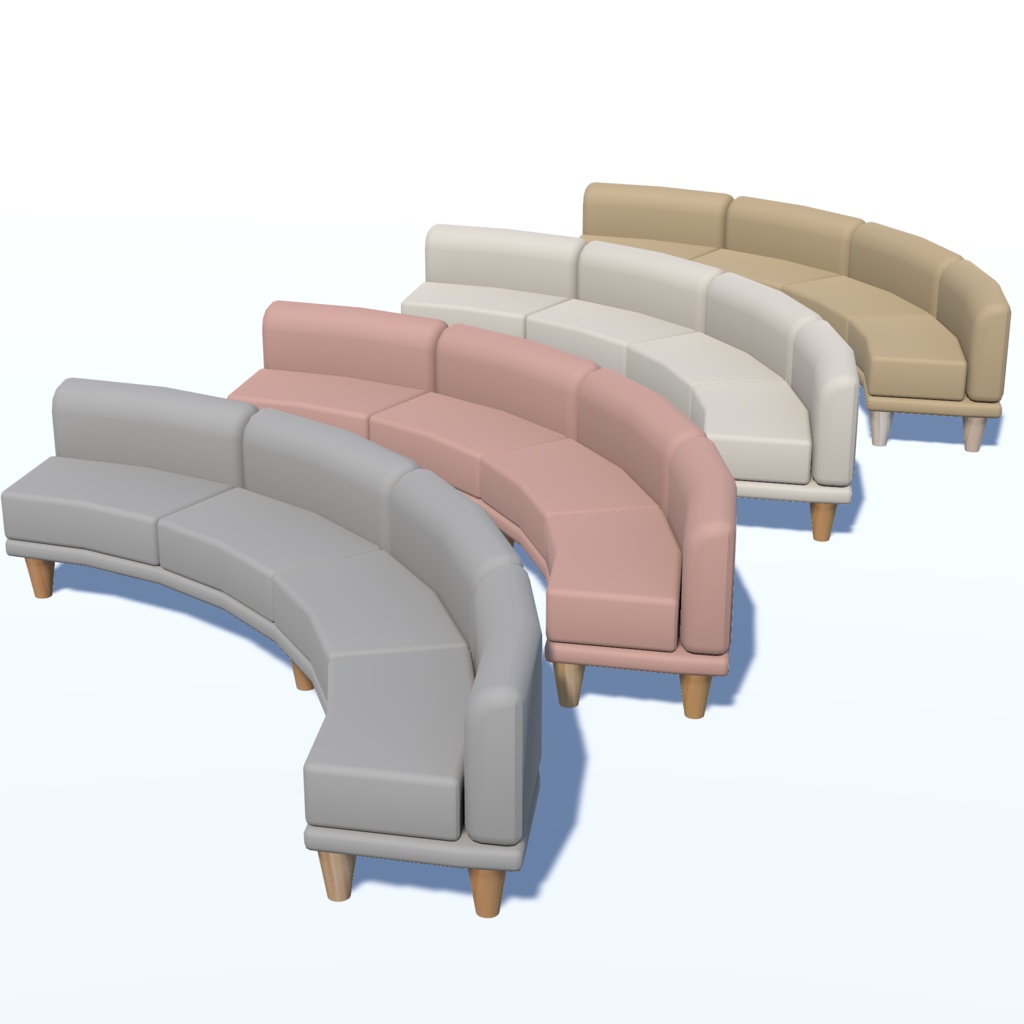 【VRChat想定】ソファセット(64点)
