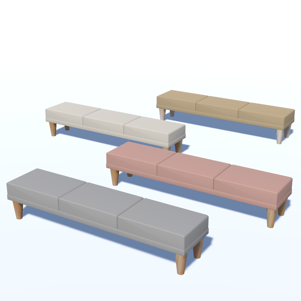 【VRChat想定】ソファセット(64点)