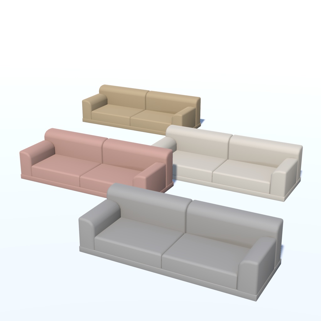 【VRChat想定】ソファセット(64点)