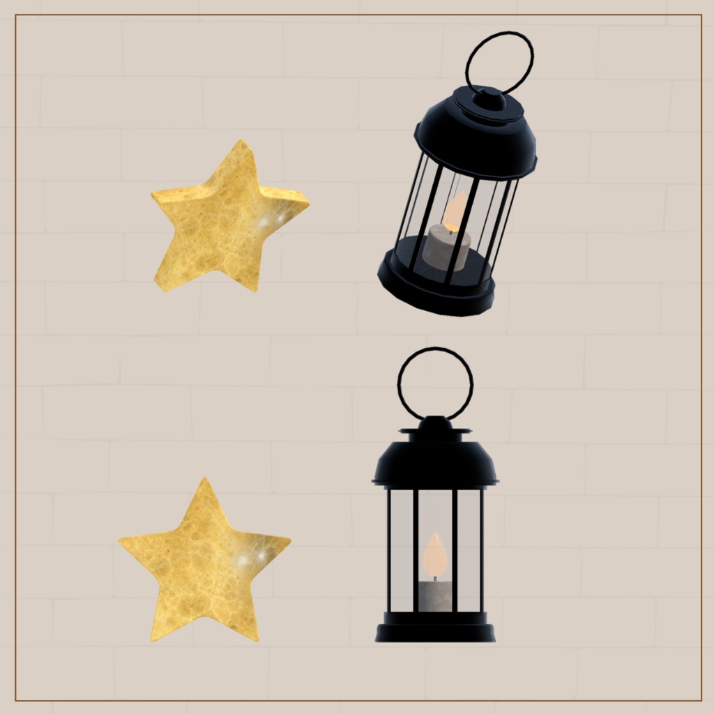 【VRChat想定】夜のベランダセット