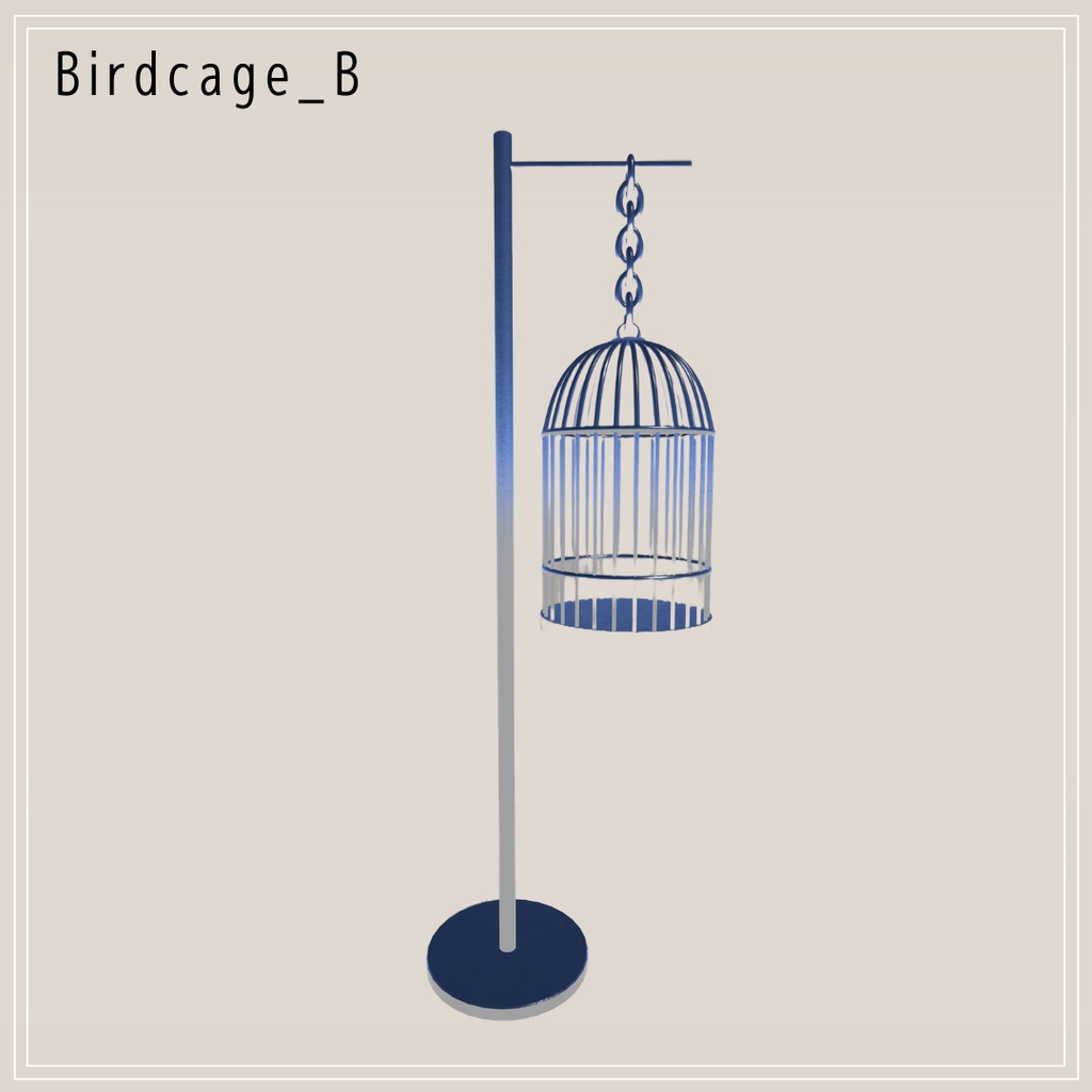 【VRChat想定】鳥かご(3色)