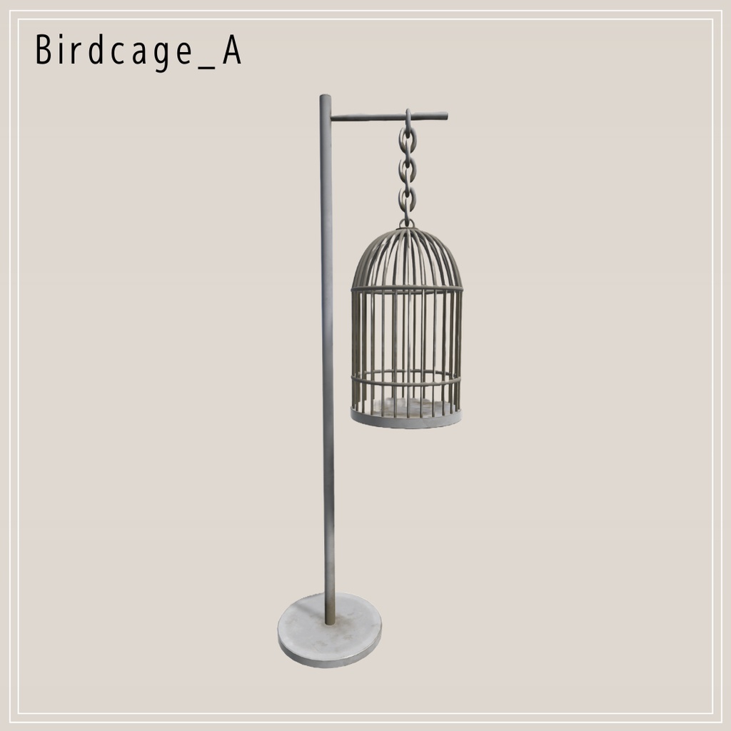 【VRChat想定】鳥かご(3色)