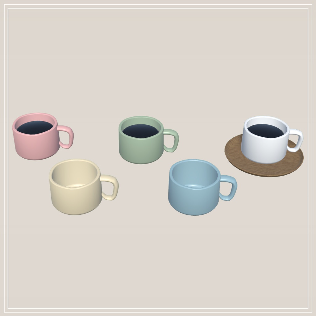 【VRChat想定】CoffeeSet2(18点)