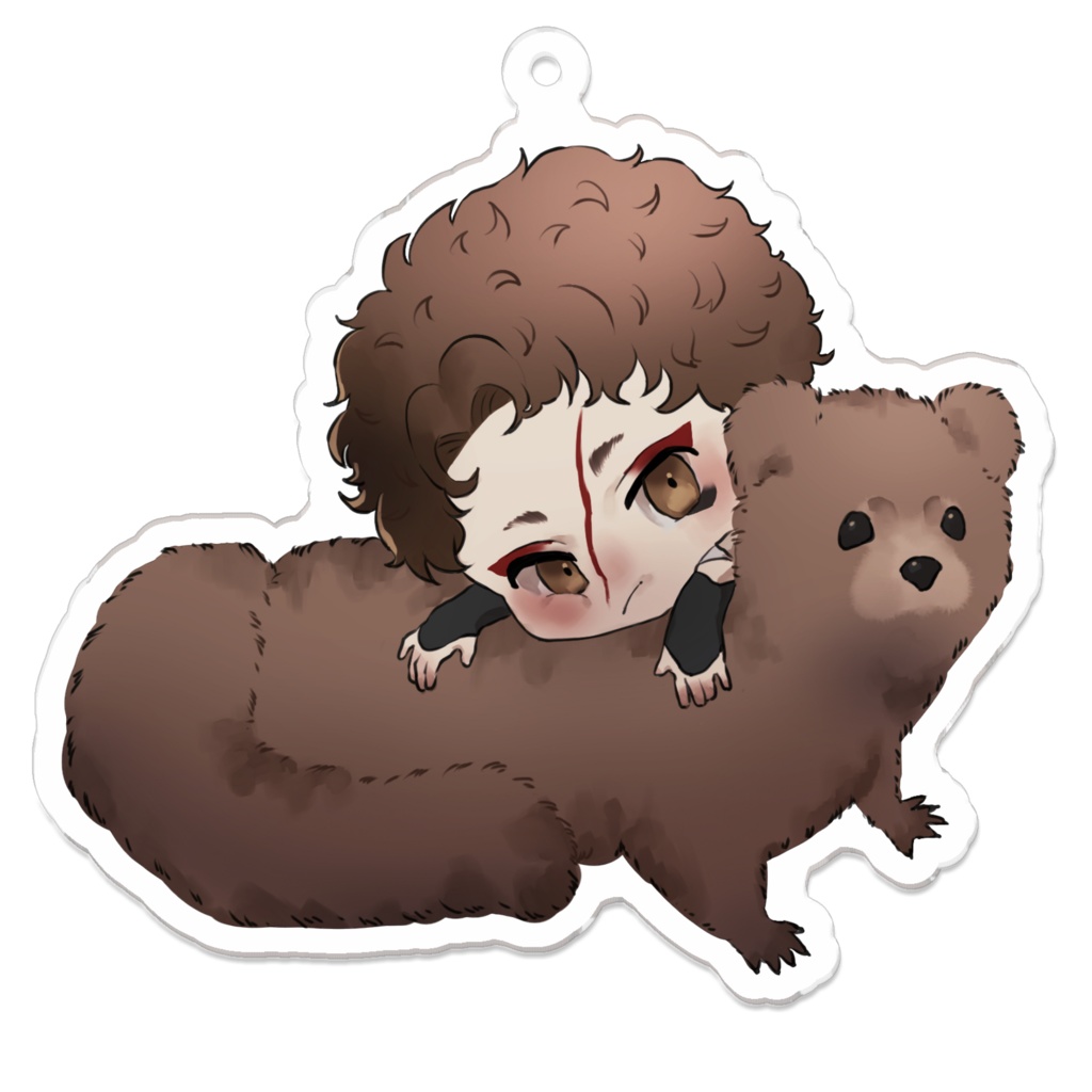 いたちと ごろん寝アクキー