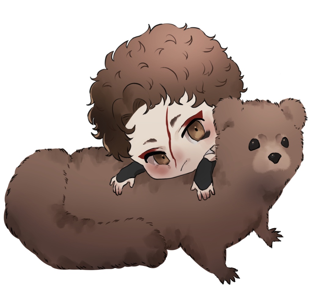 いたちと ごろん寝アクキー