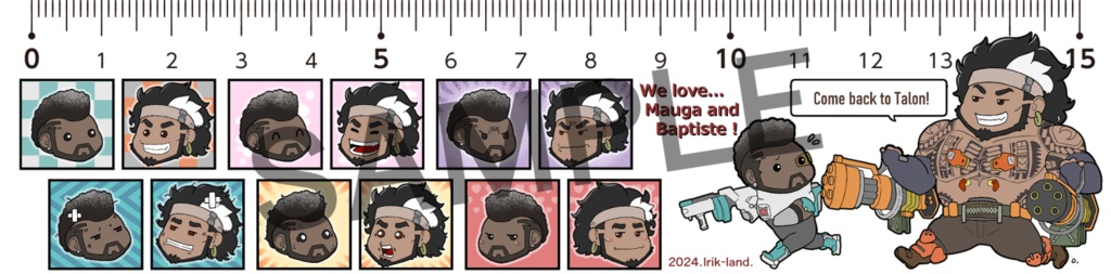 マウガ・バティスト定規 Mauga Baptiste15cm Ruler