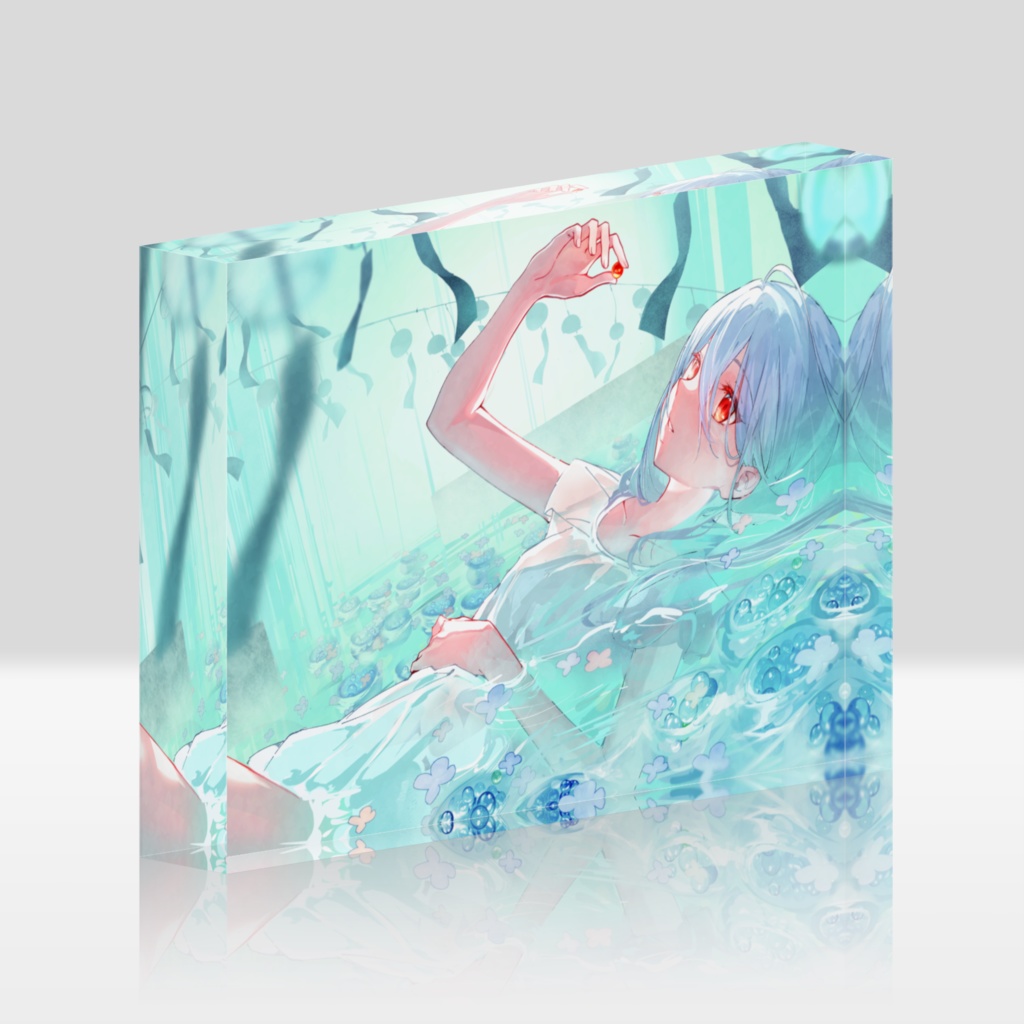 風鈴の涼しげなアクリルブロック