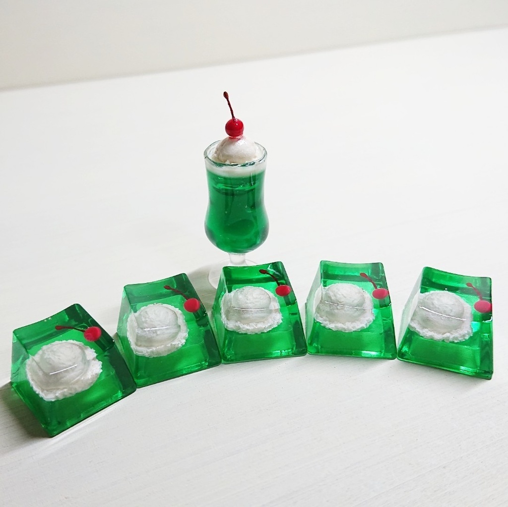 ▷クリームソーダキーキャップ◁受注生産