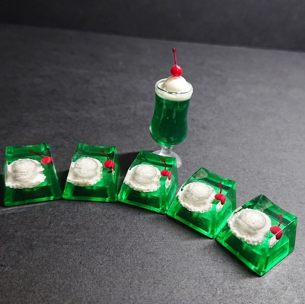 ▷クリームソーダキーキャップ◁受注生産