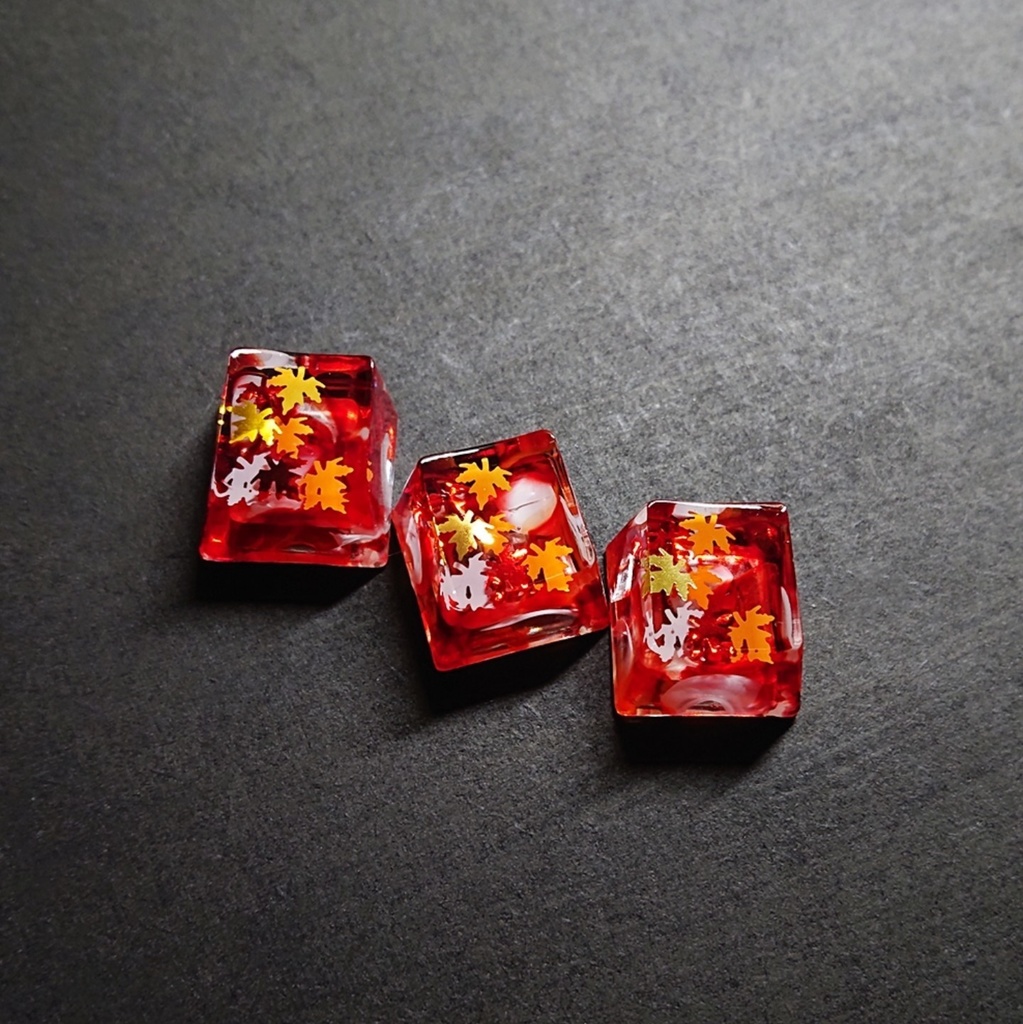 ▷水彩紅葉キーキャップ◁