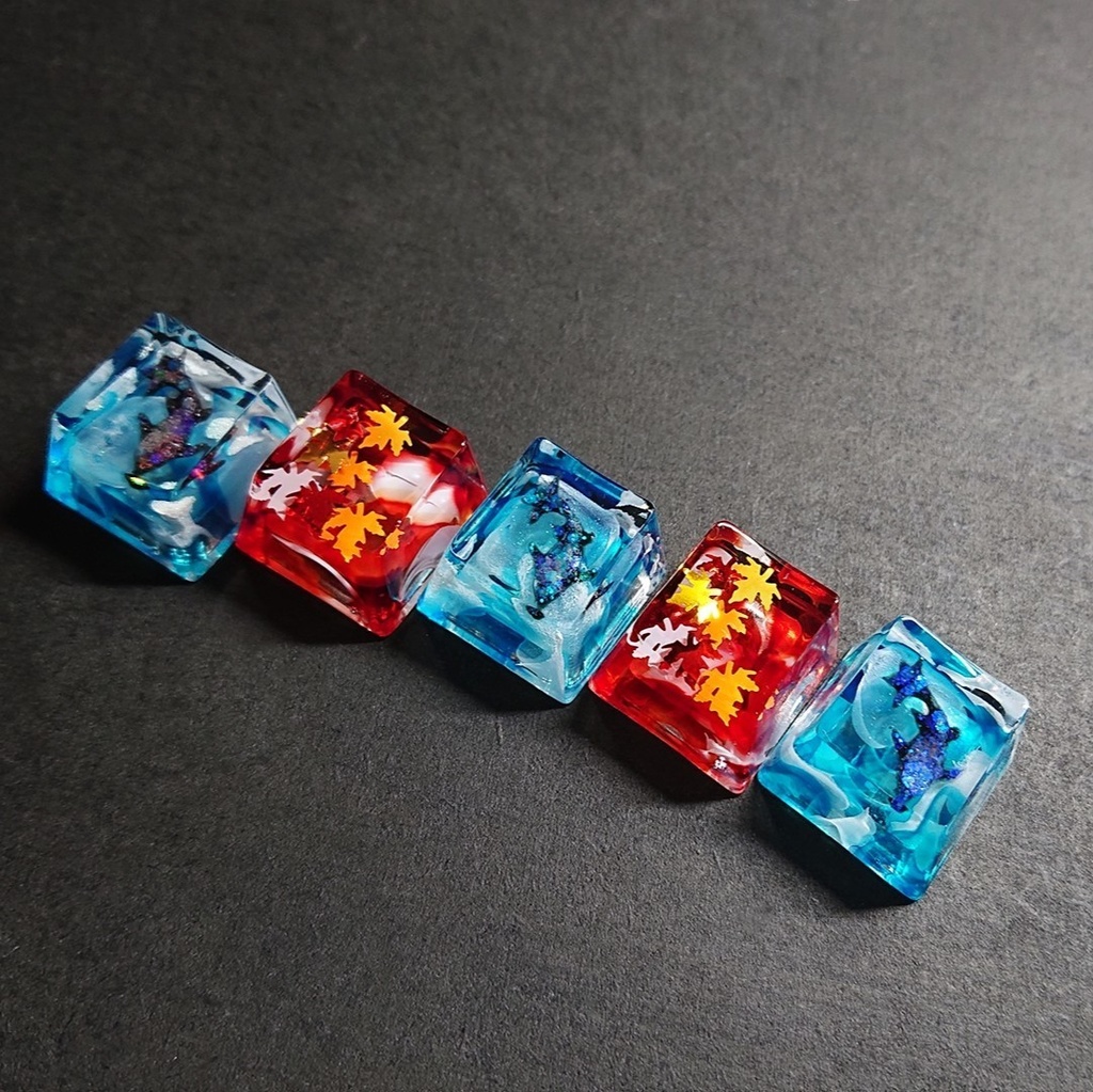 ▷水彩紅葉キーキャップ◁