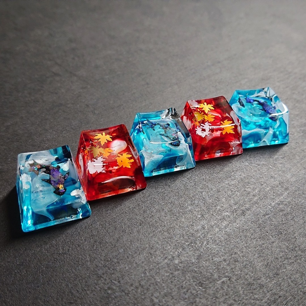 ▷水彩紅葉キーキャップ◁