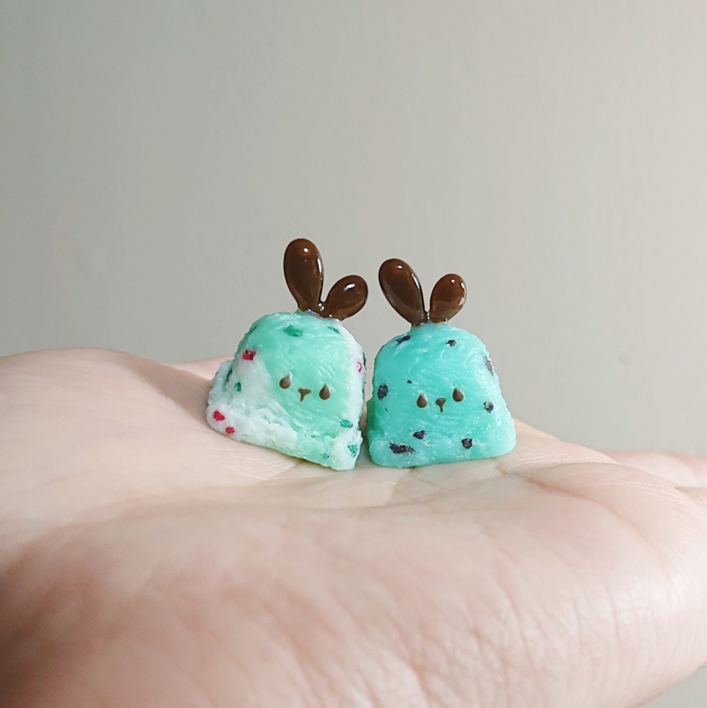 ▷うさちゃんアイスキーキャップ◁チョコミント