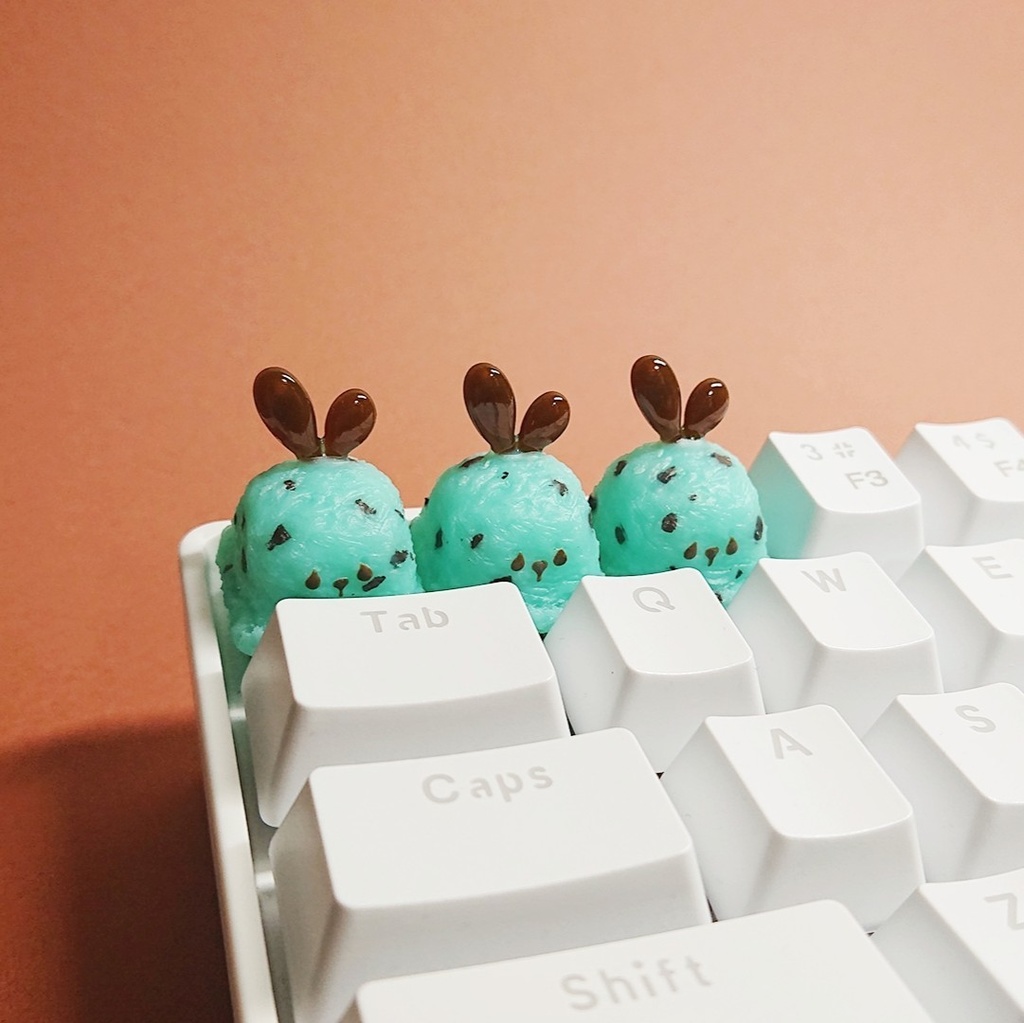 ▷うさちゃんアイスキーキャップ◁チョコミント