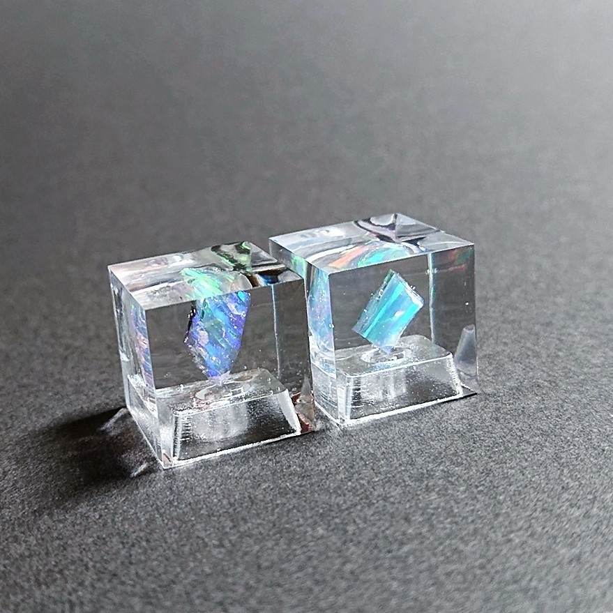 人工オパール立方体キーキャップ