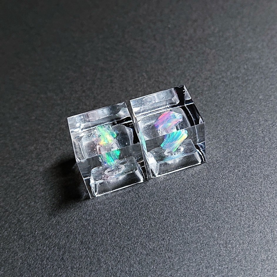 人工オパール立方体キーキャップ