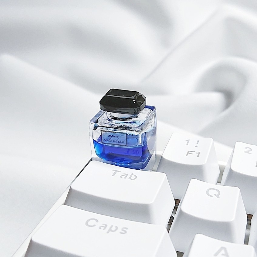 中身が動くインク瓶キーキャップ