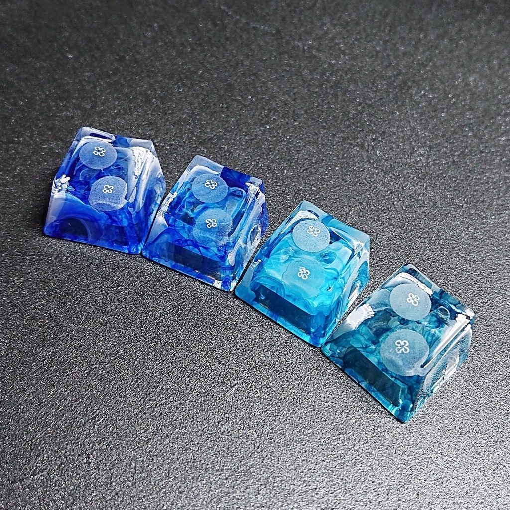 青水彩海月キーキャップ