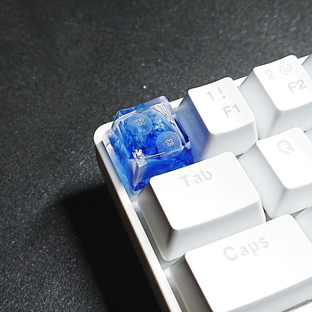 青水彩海月キーキャップ