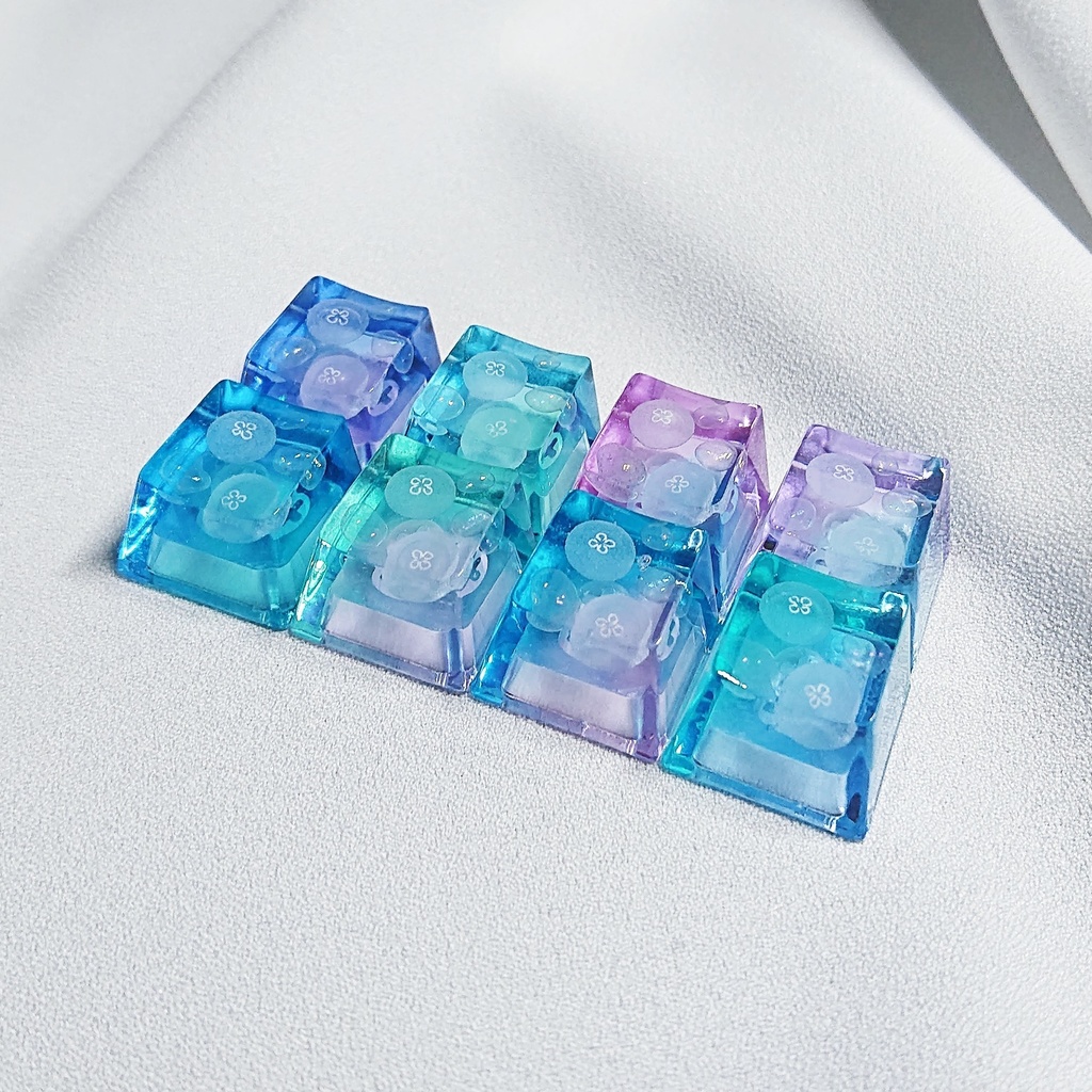 琥珀糖カラー海月キーキャップ