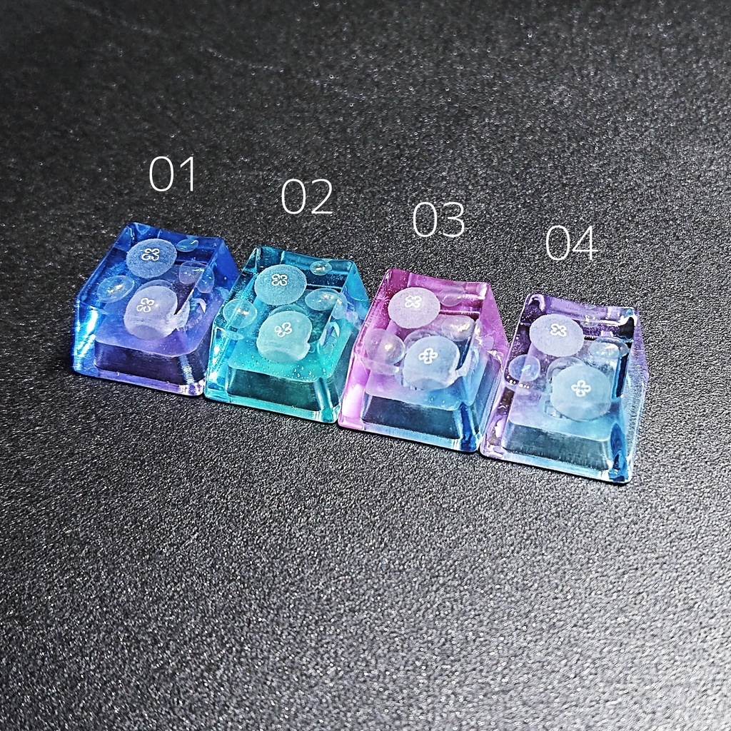 琥珀糖カラー海月キーキャップ