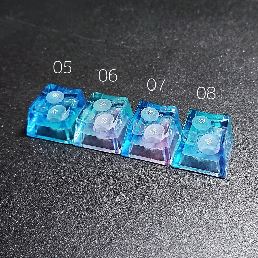 琥珀糖カラー海月キーキャップ