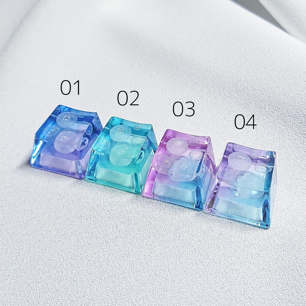 琥珀糖カラー海月キーキャップ