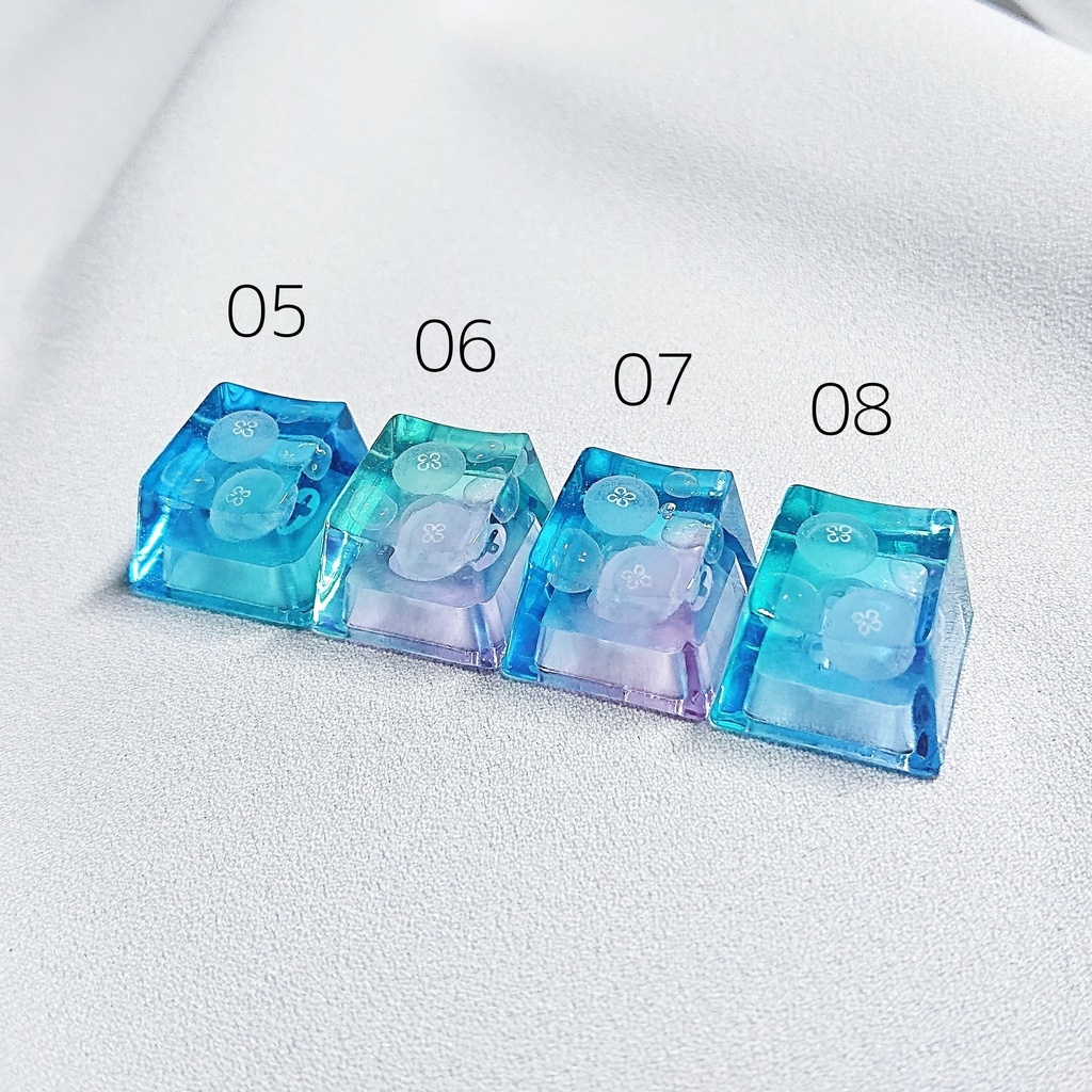 琥珀糖カラー海月キーキャップ