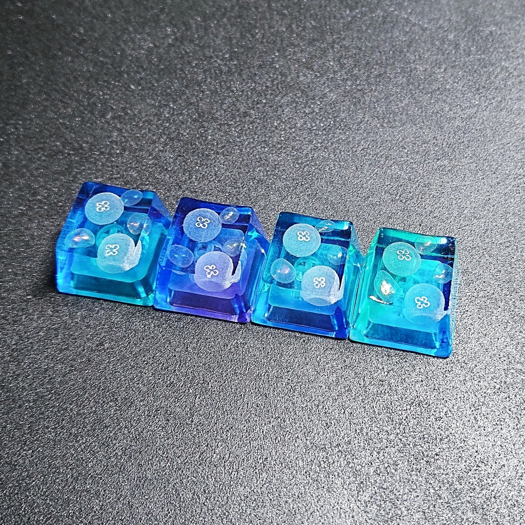 琥珀糖海月(濃い色ver.)キーキャップ