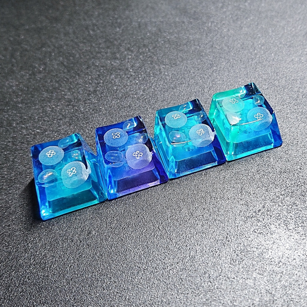 琥珀糖海月(濃い色ver.)キーキャップ